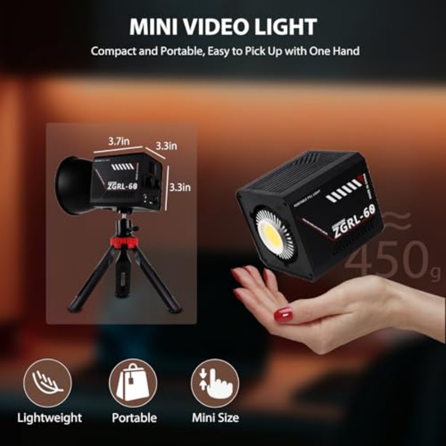 Luz de Video LED COB de 60W, P - Photography Lighting Handheld reseña y precio