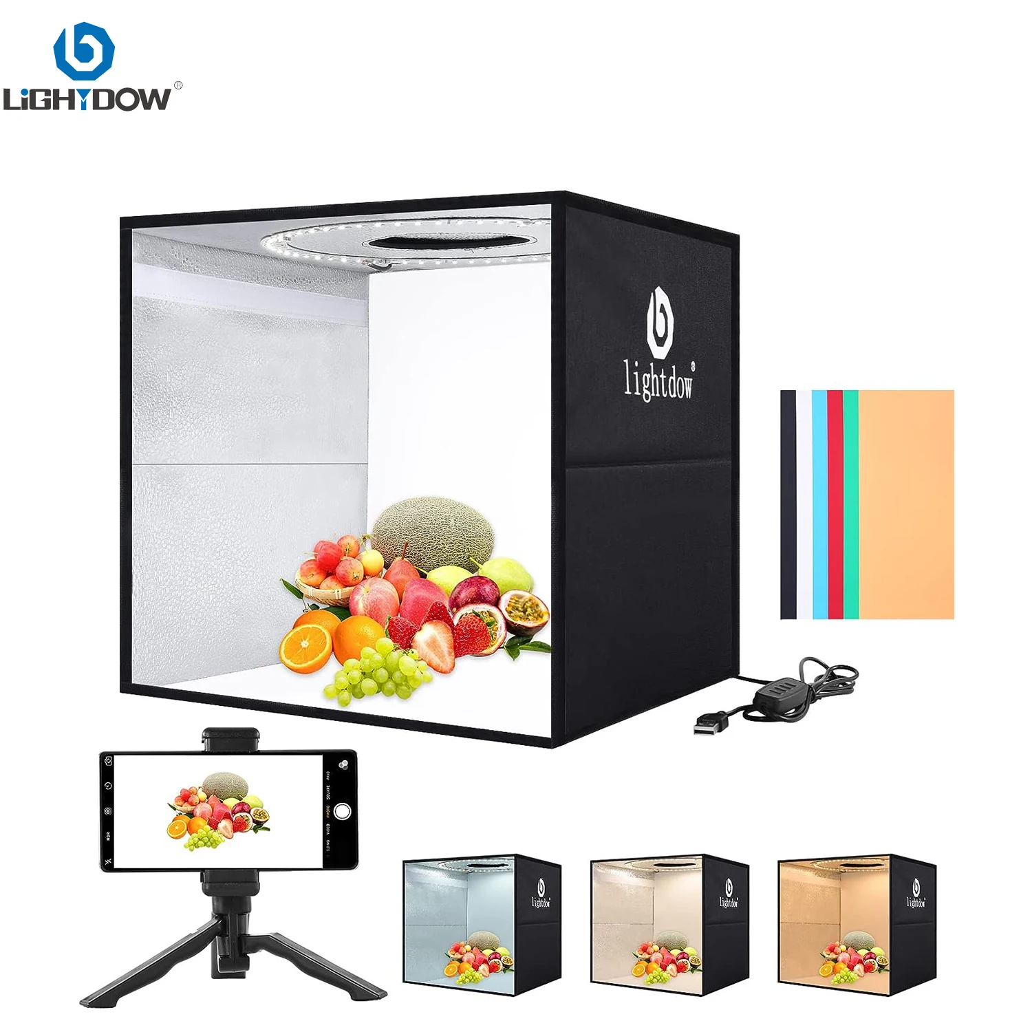 Lightdow-caja de fotos regulab - Photography Lighting Kit Portable reseña y precio