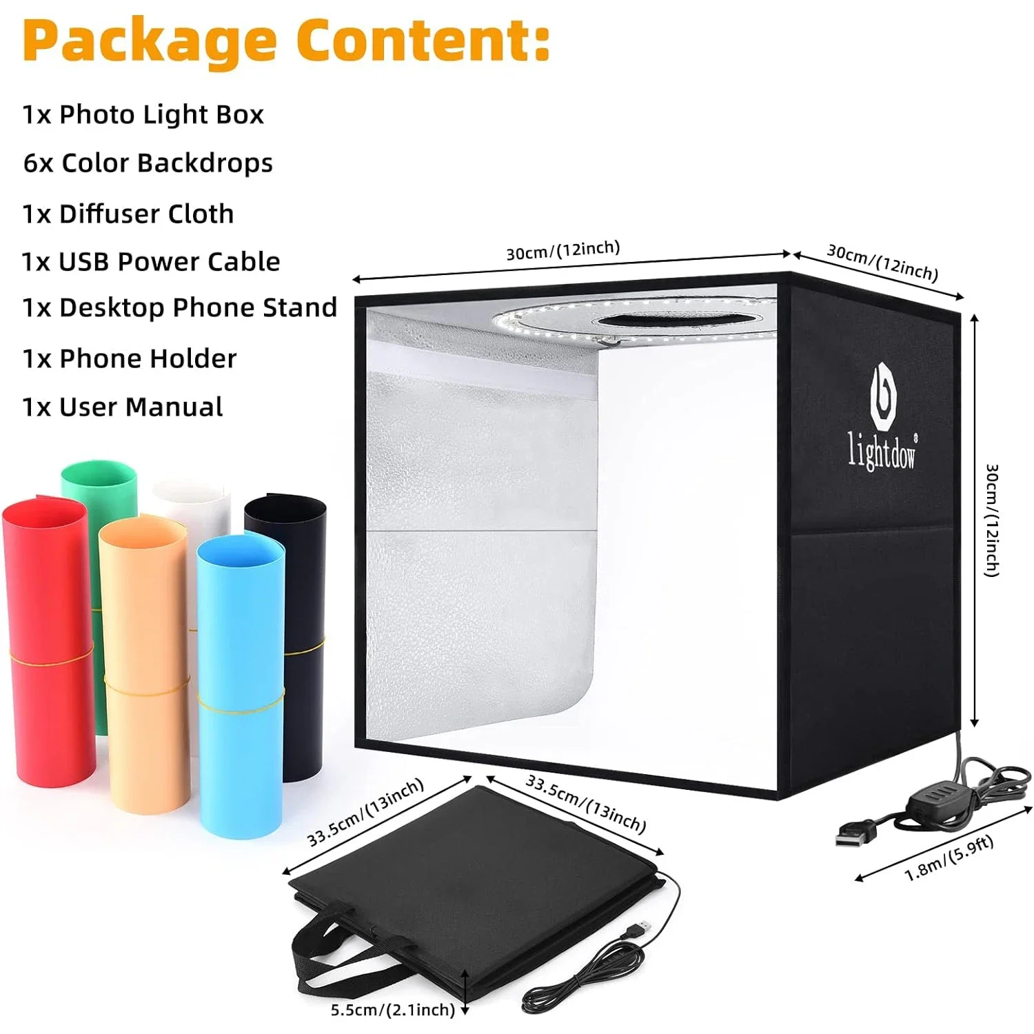 Lightdow-caja de fotos regulab - Photography Lighting Kit Portable reseña y precio
