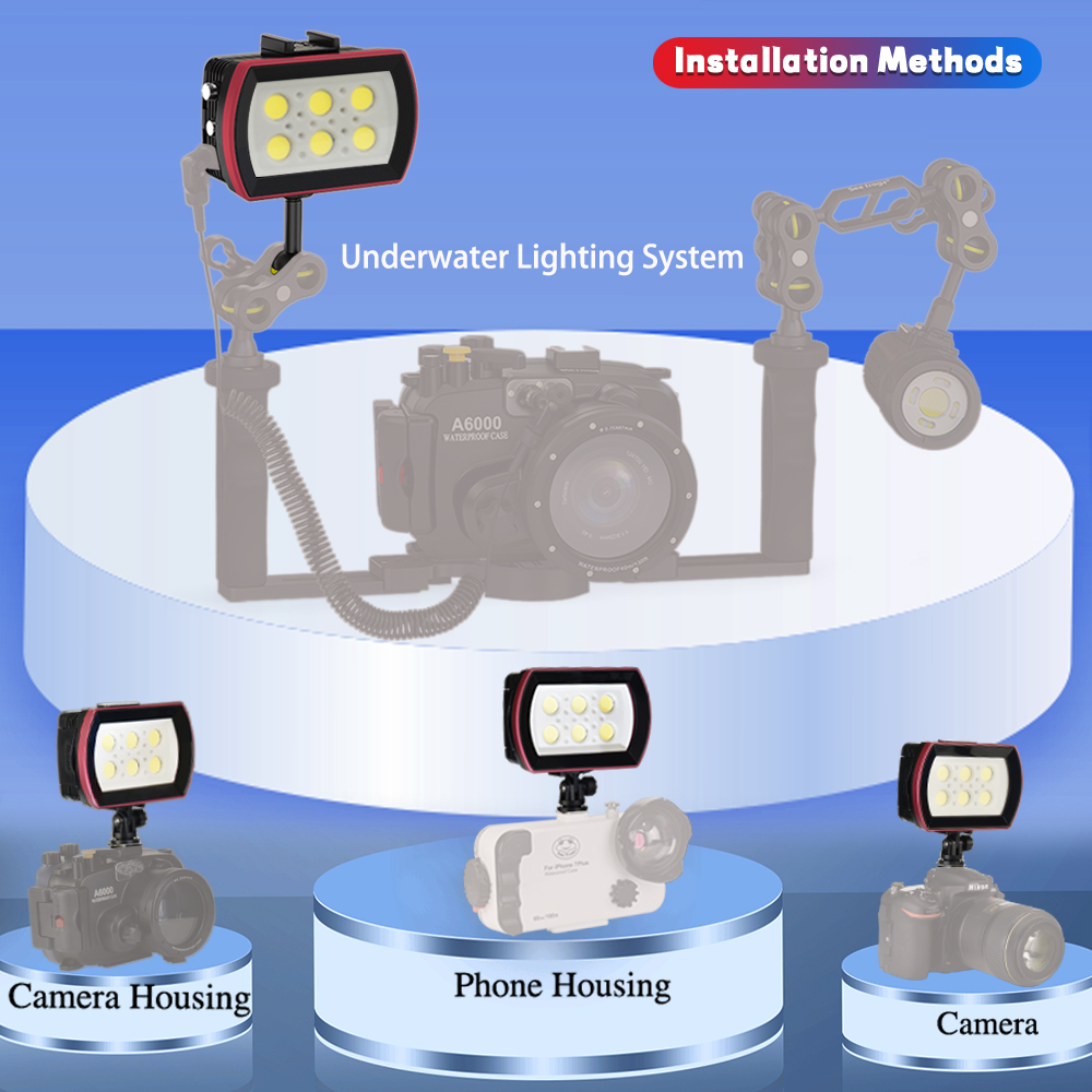 Seafrogs-Luz LED de aluminio p - Photography Lighting Brands reseña y precio